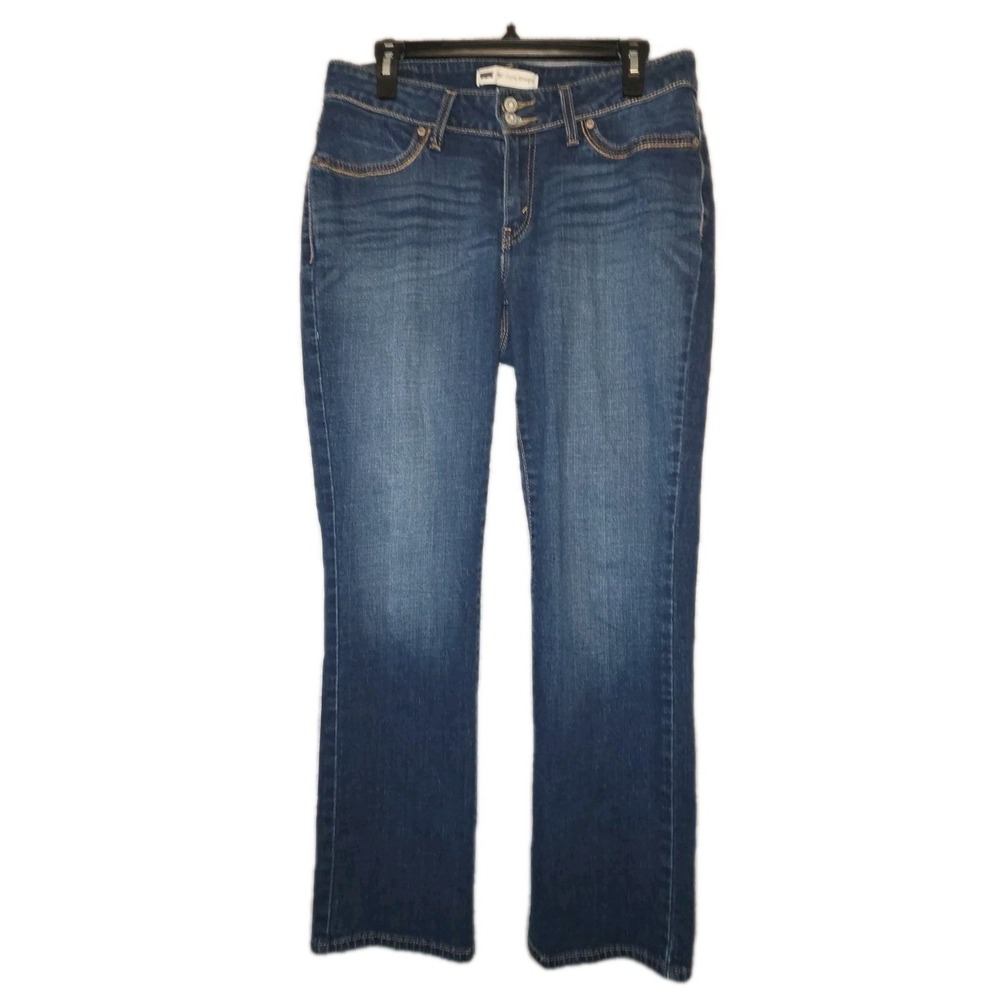 LEVI'S Womens 529 Curvy Straight Jeans US 10S W30 L30 Blue Stretch Denim 32x29